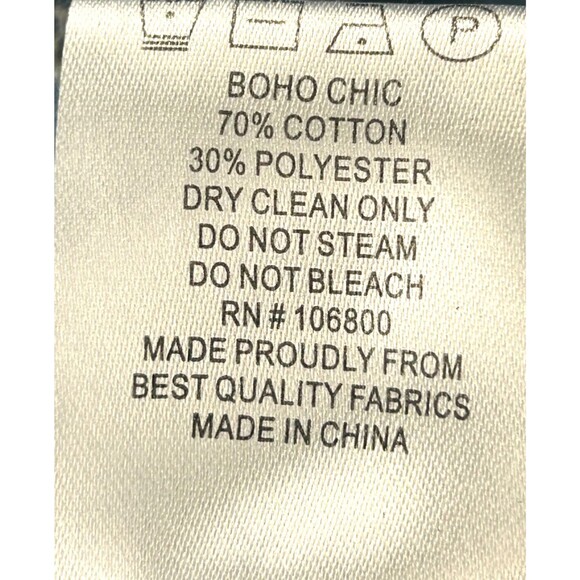 Boho Chic Shirt Dress S Cotton Sleeveless Button Up Embroidered Pockets Summer - Picture 12 of 12